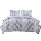 Quilt Reversible Estam 2P Zigzag Beige DIB