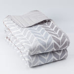 Quilt Reversible Estam 2P Zigzag Beige DIB