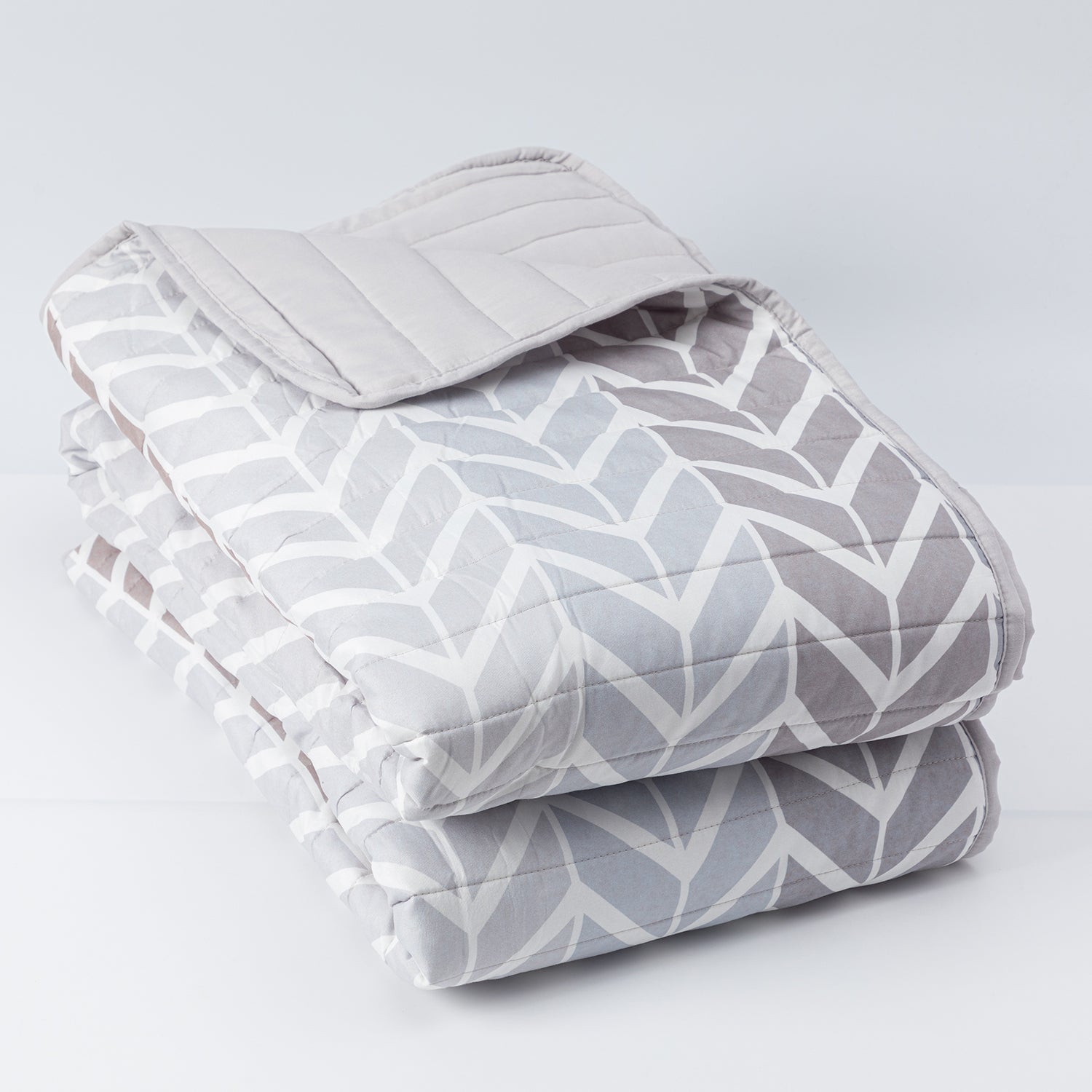 Quilt Reversible Estam 2P Zigzag Beige DIB