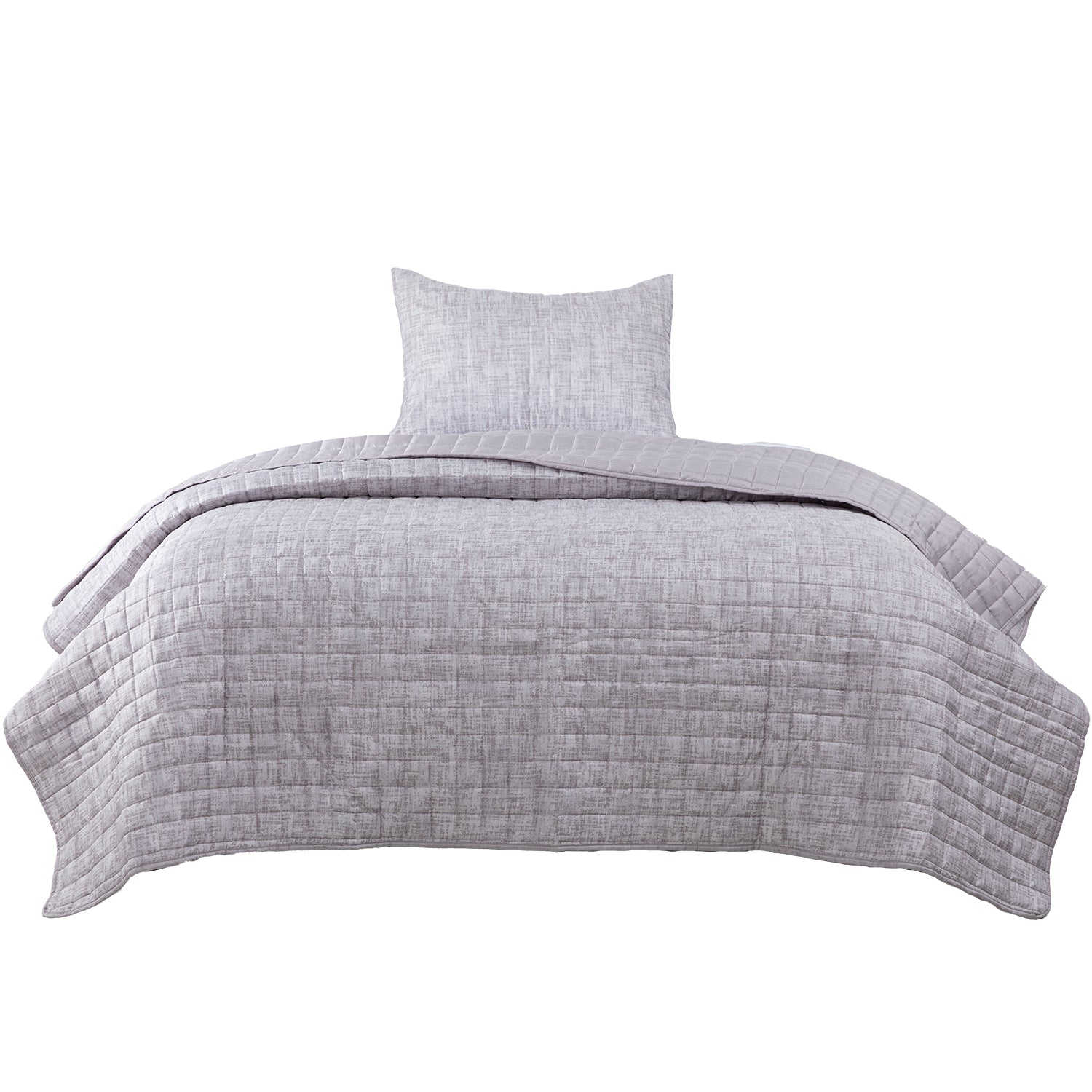 Quilt Reversible Textura 1.5P Gris DIB