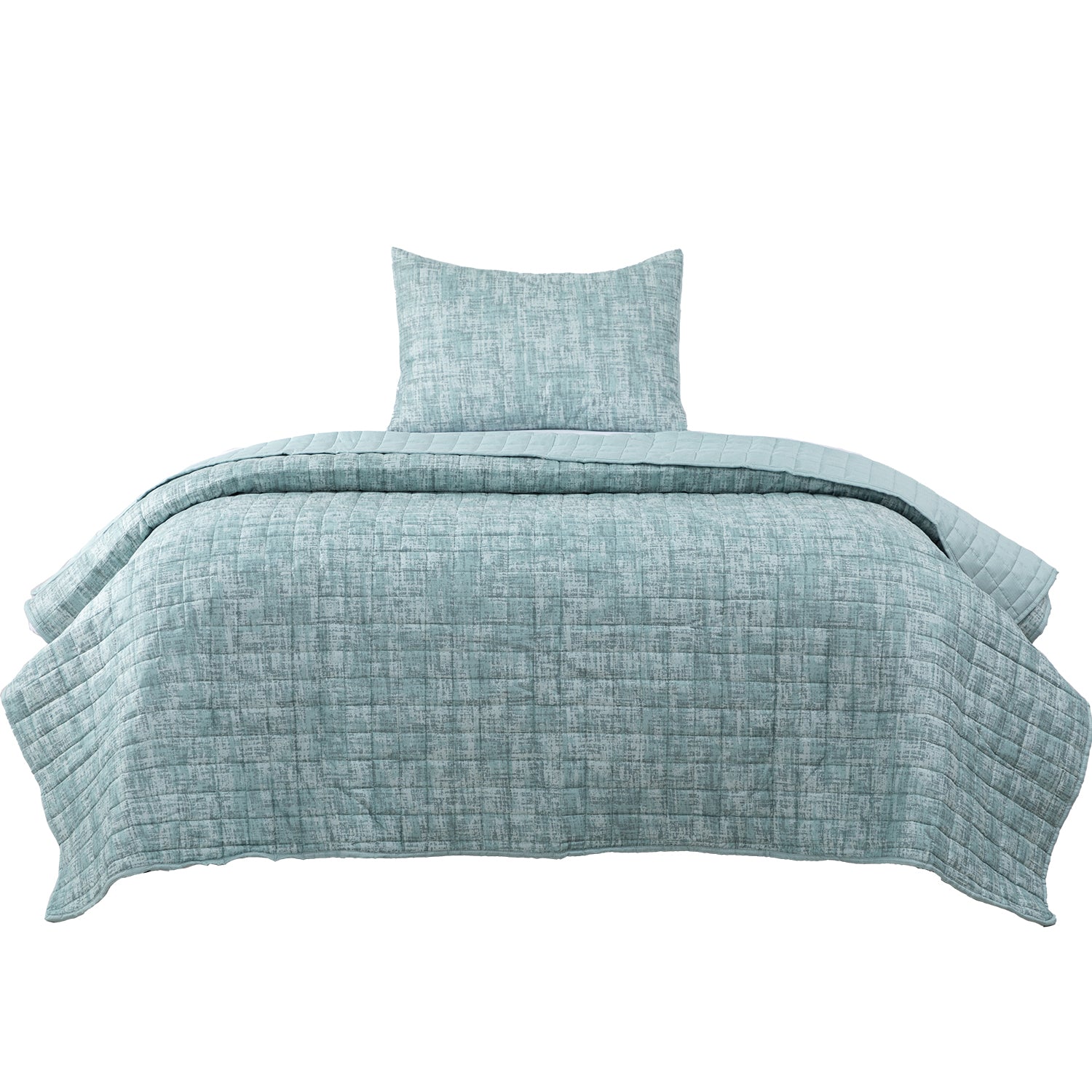 Quilt Reversible Textura 1.5P Verde DIB