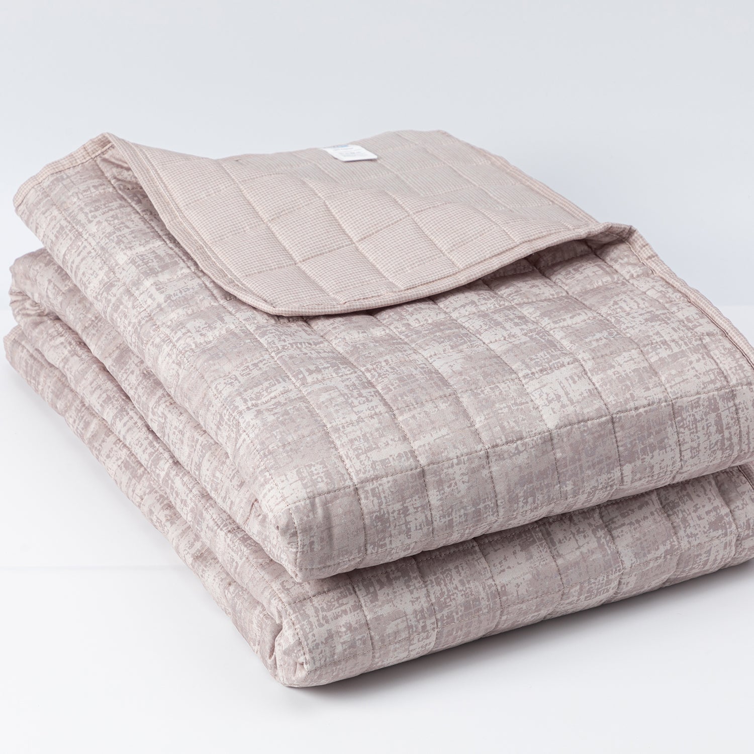 Quilt Reversible Textura 2P Taupe DIB