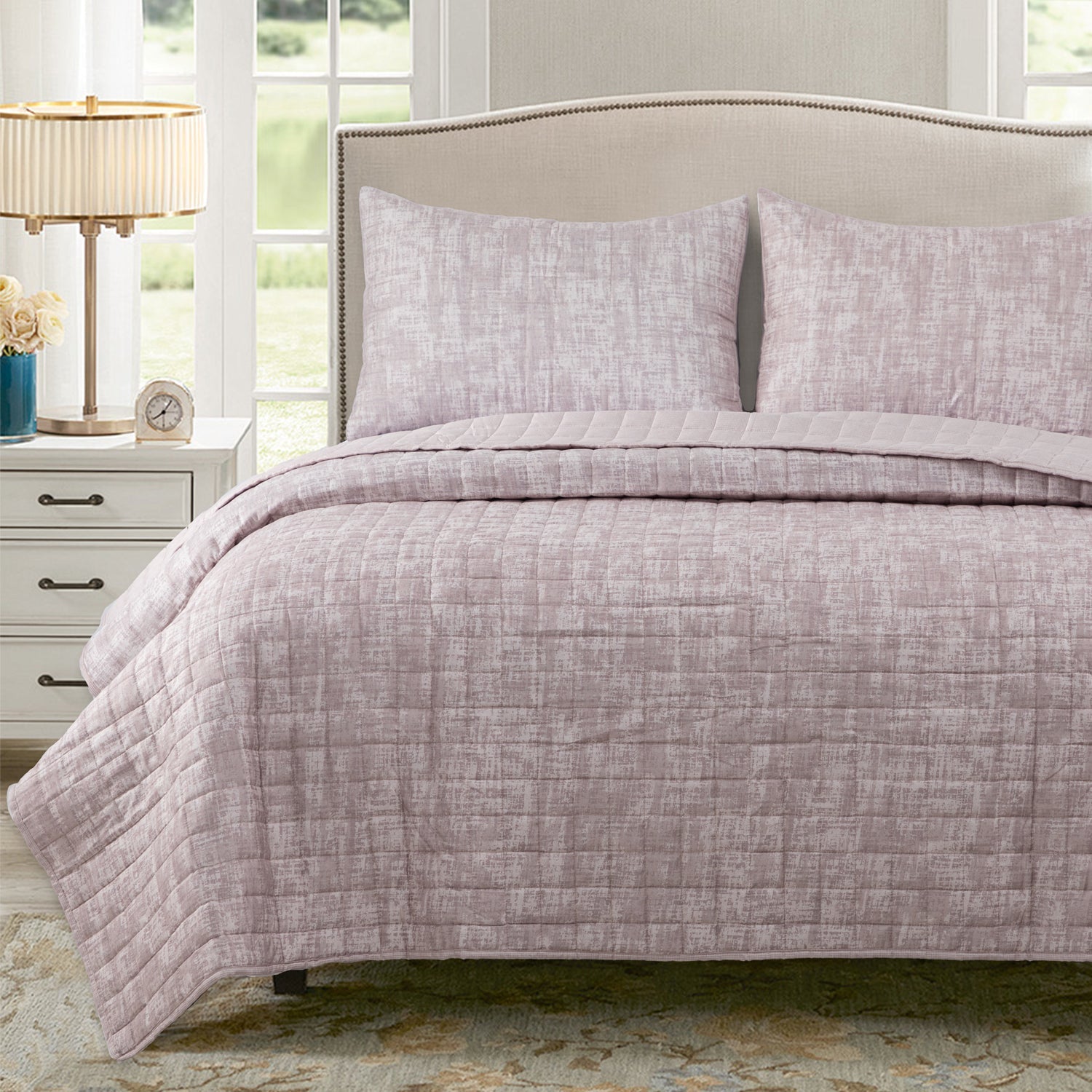 Quilt Reversible Textura 2P Taupe DIB