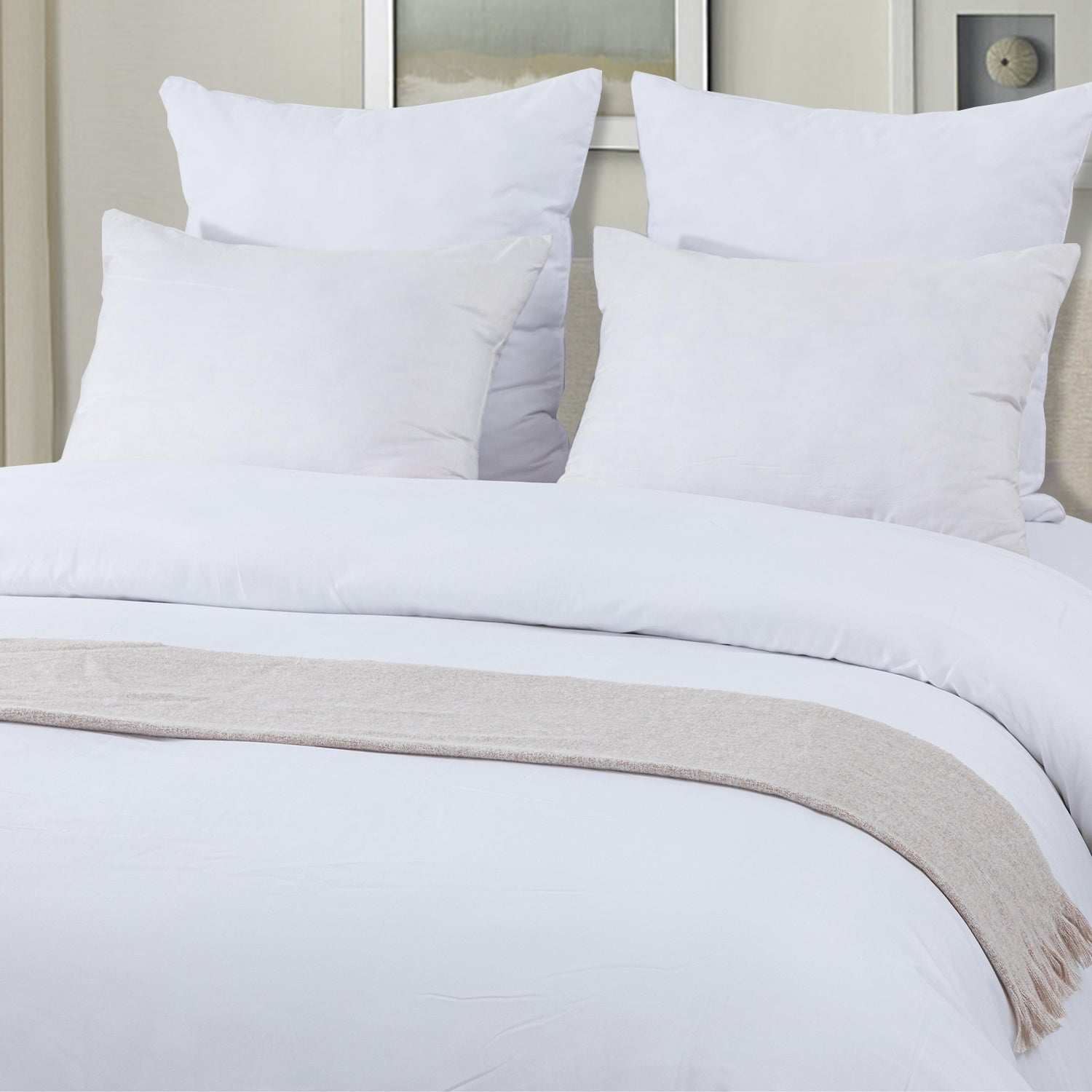 Manta Barcelona 125X150 Beige Hebra