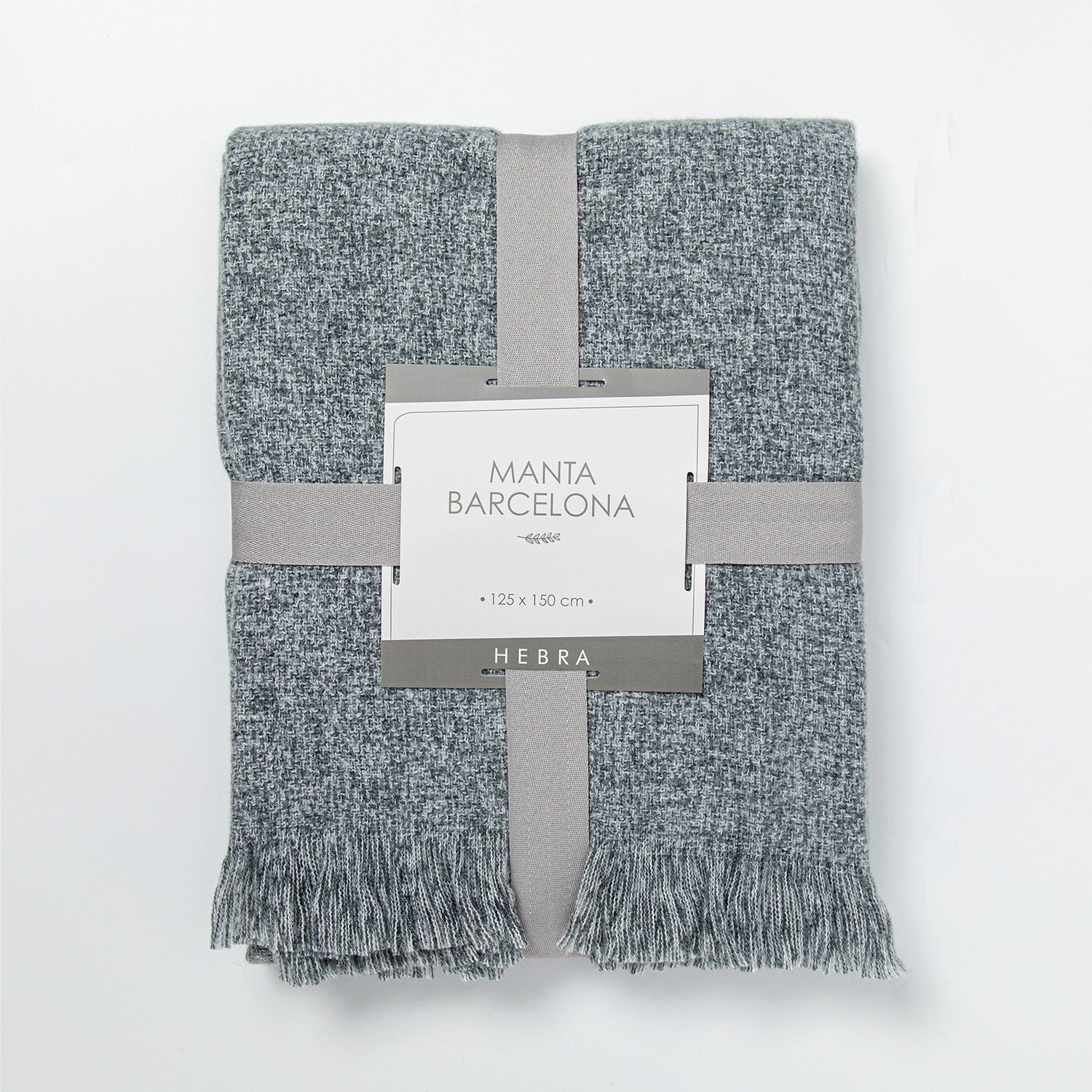 Manta Barcelona 125X150 Gris Hebra