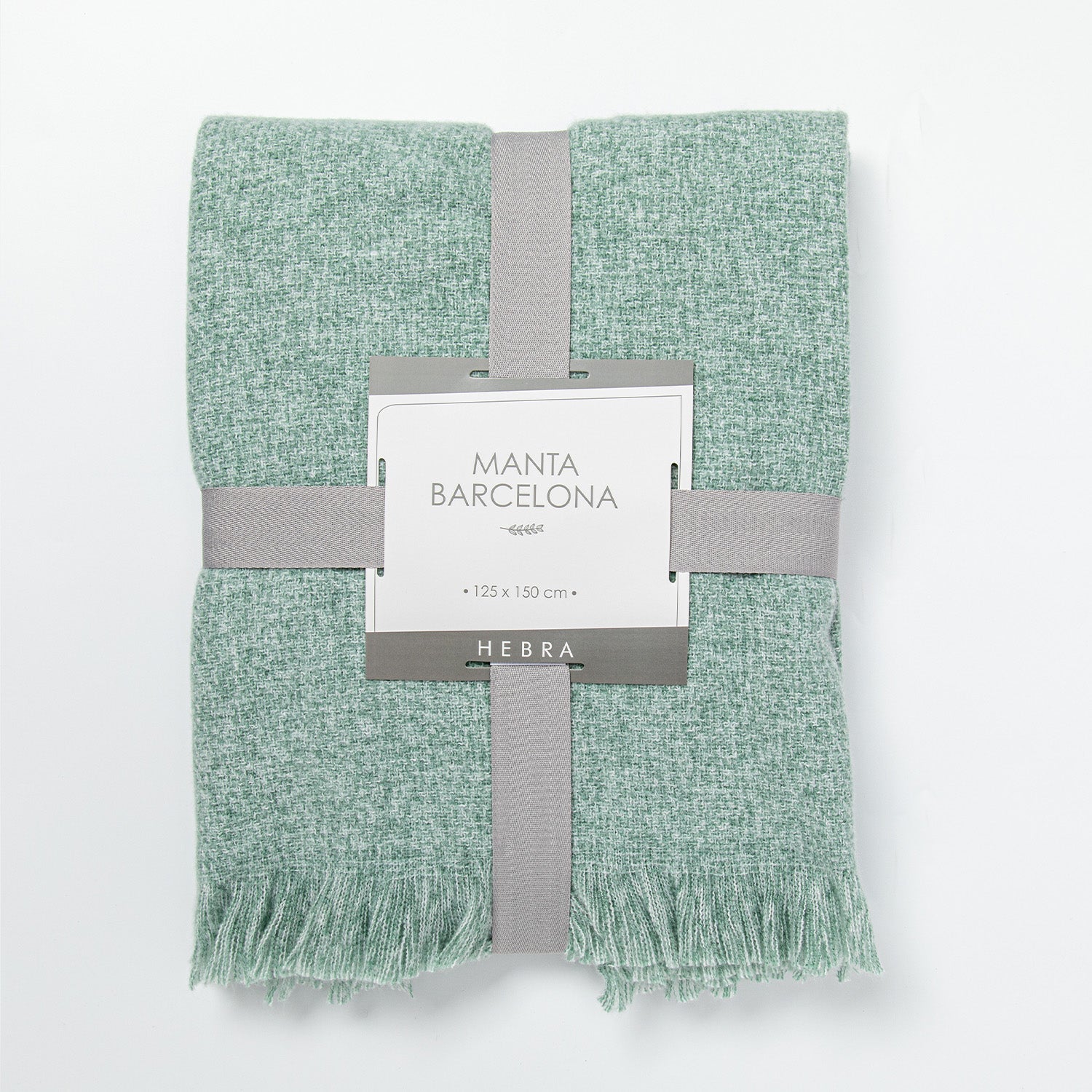 Manta Barcelona 125X150 Menta Hebra