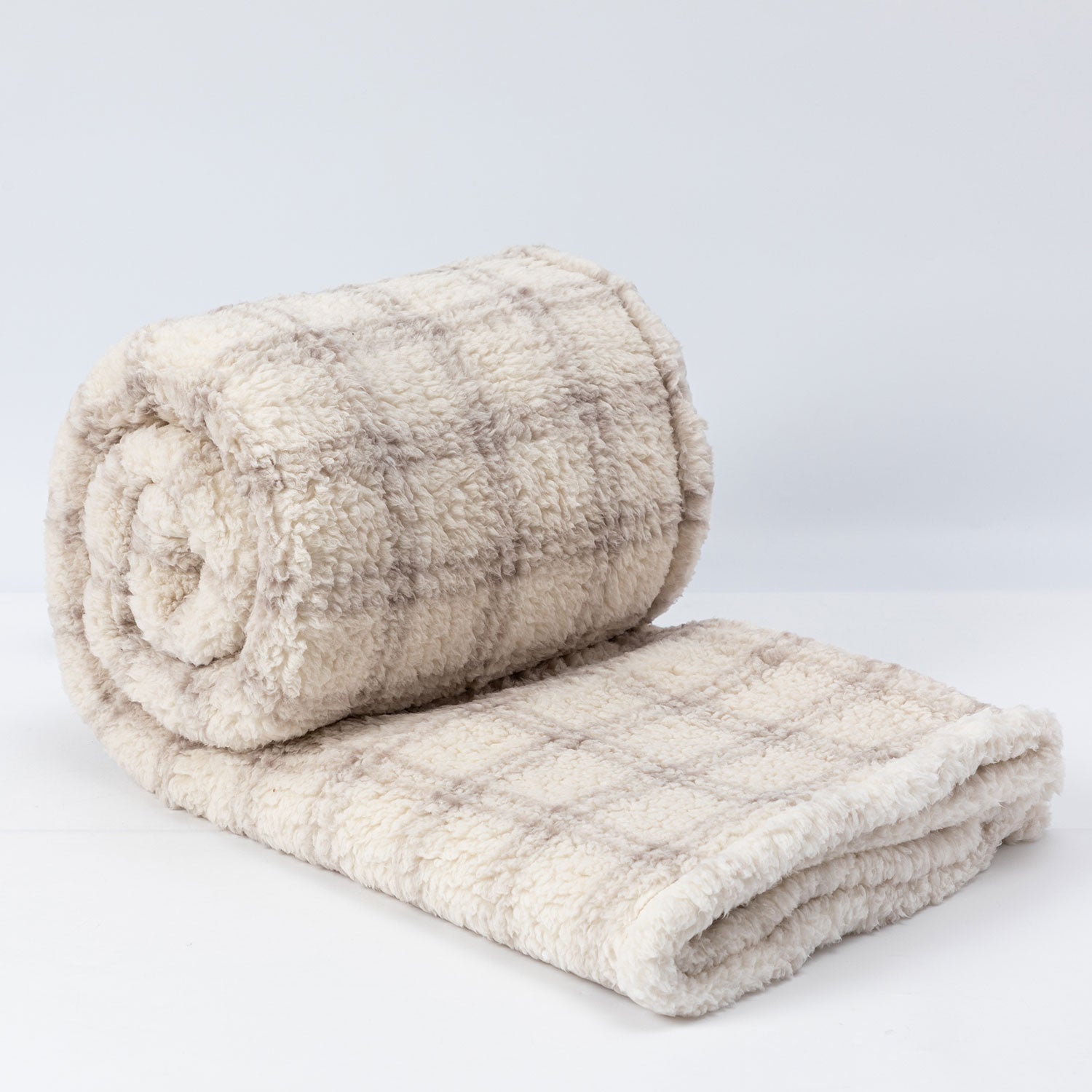 Manta Sherpa 125X150 Malaga Gris/Crudo DIB