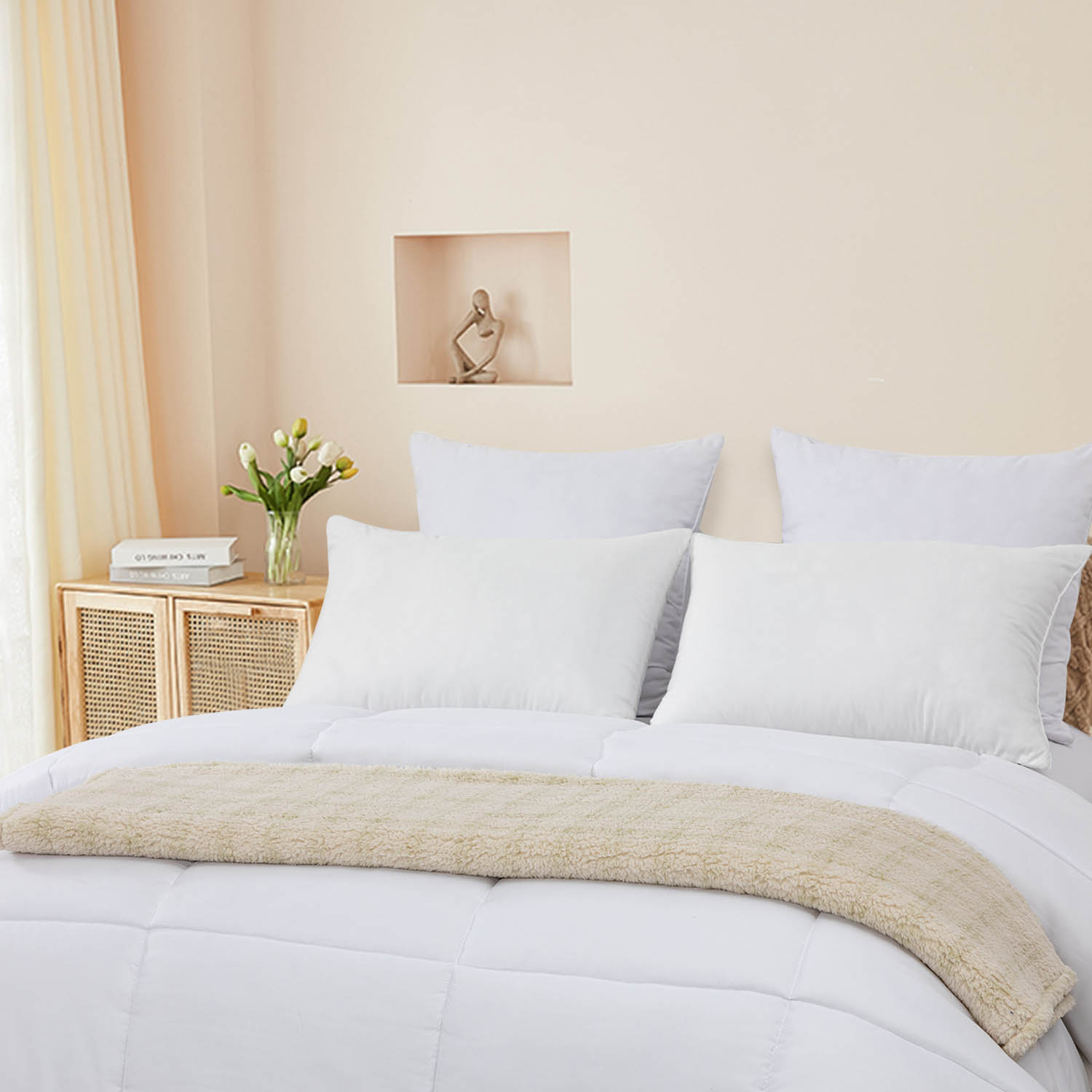 Manta Sherpa 125X150 Malaga Verde/Crudo DIB