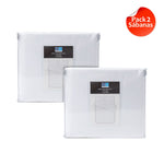 Pack 2 Sabanas Textura 1.5P Blanco DIB