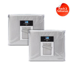 Pack 2 Sabanas Textura King Gris DIB