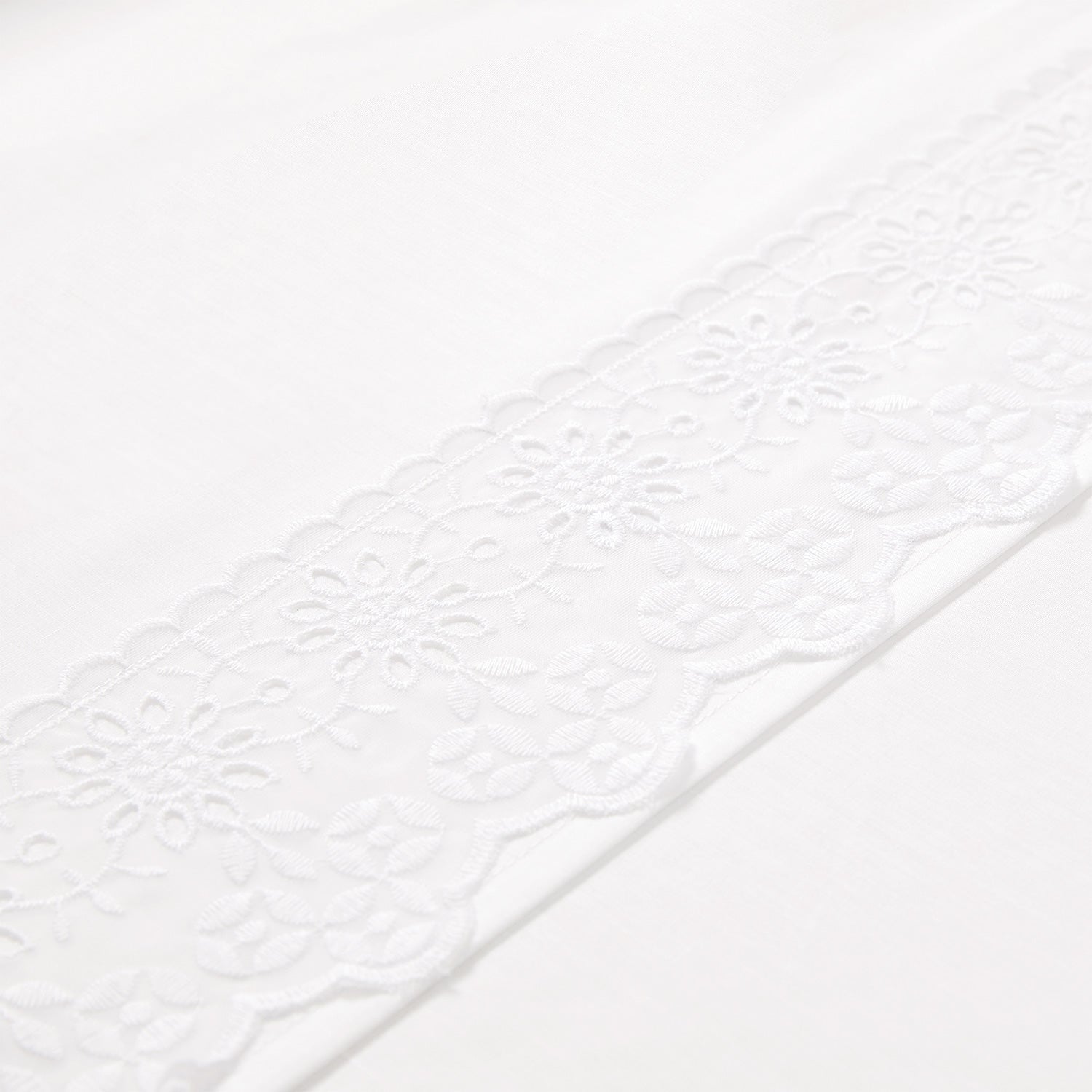 Juego Sabana Broderie Alicante 1.5P 185X270 Blanco DIB