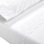 Juego Sabana Broderie Malaga 1.5P 185X270 Blanco DIB