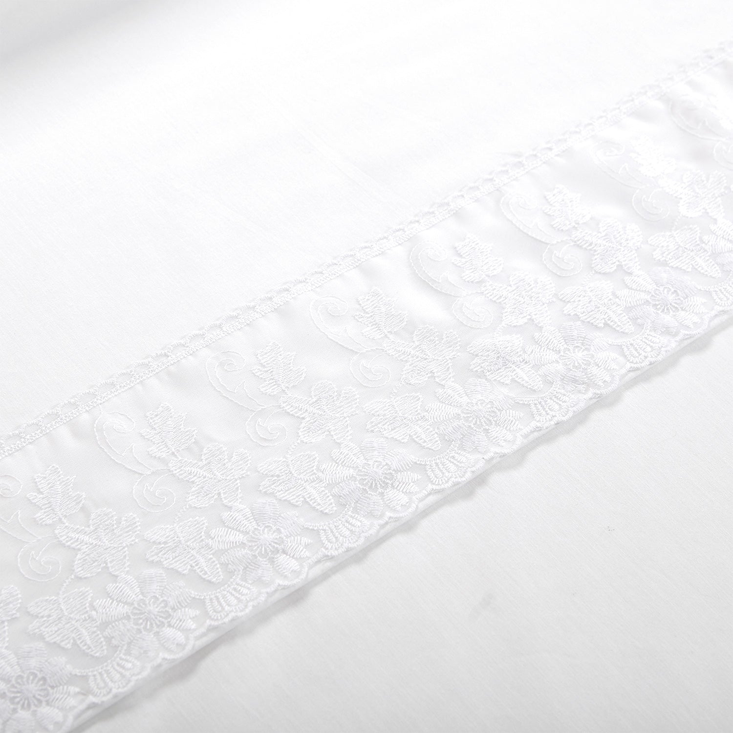 Juego Sabana Broderie Pamplona 1.5P 185X270 Blanco DIB