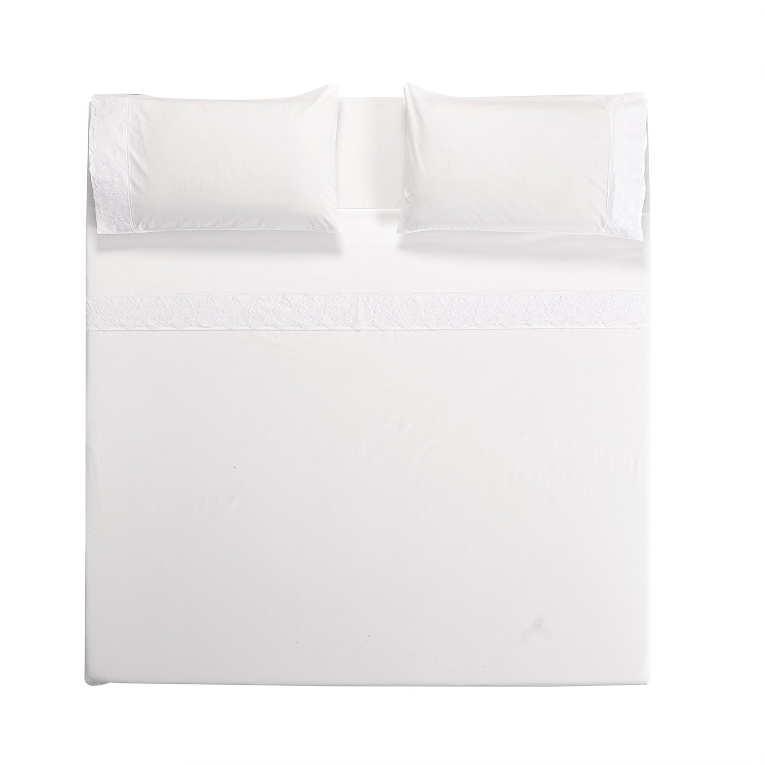 Juego Sabana Broderie Malaga 2P 240X270 Blanco DIB