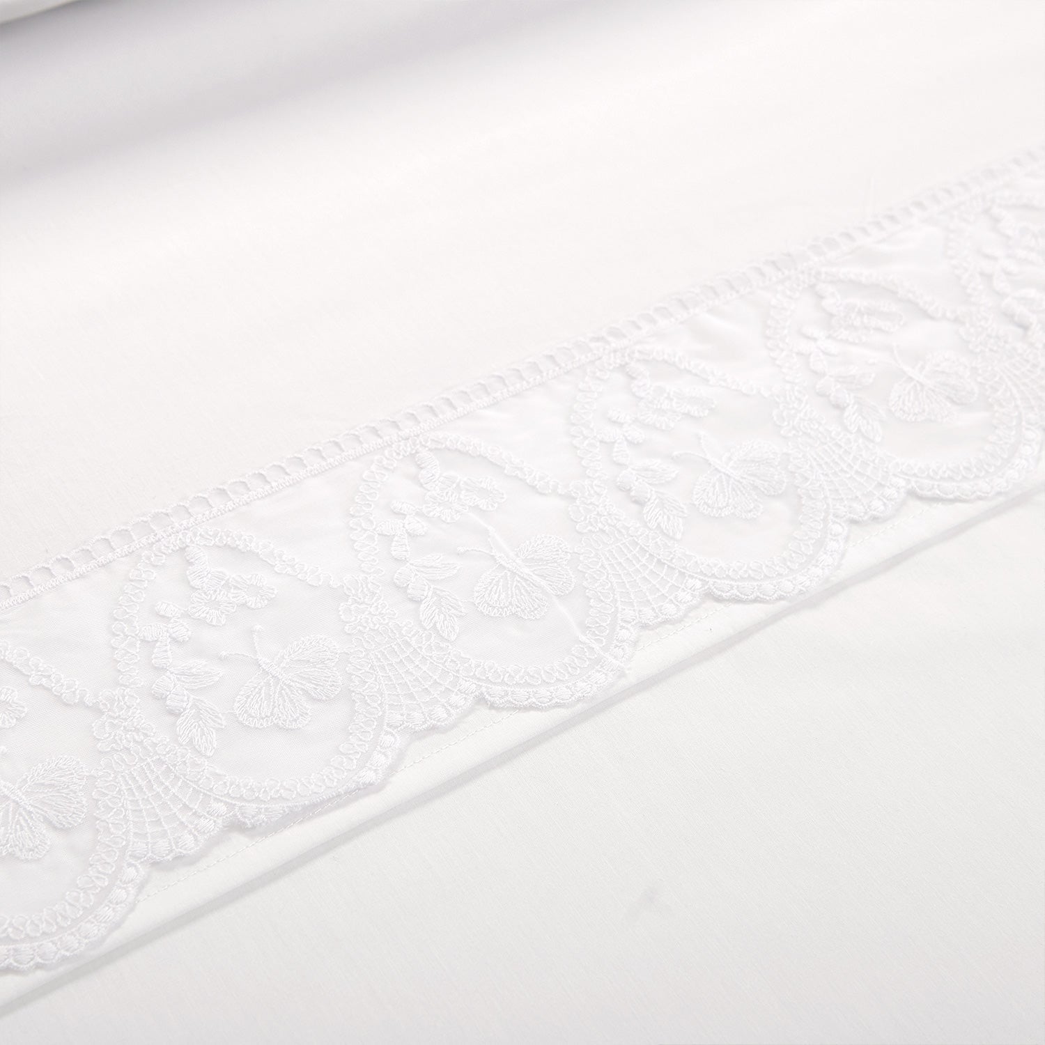 Juego Sabana Broderie Malaga 2P 240X270 Blanco DIB