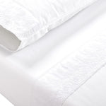 Juego Sabana Broderie Pamplona 2P 240X270 Blanco DIB