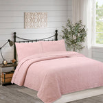 Quilt Hebra Floral King Rosa DIB