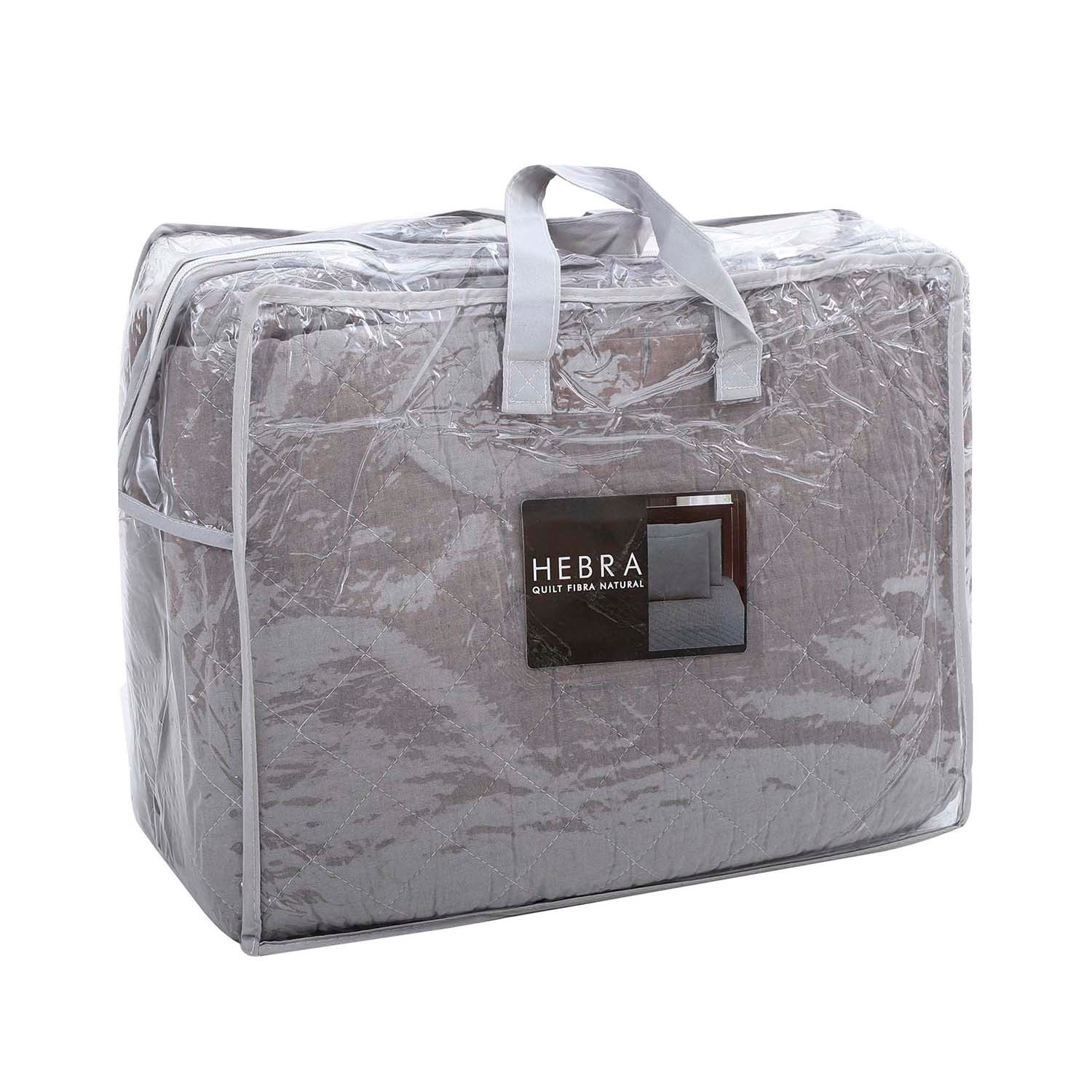 Quilt Fibra Natural 2P Gris DIB