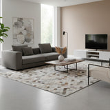 Alfombra Leather Patch Design 190X290 105 Grey