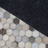 Alfombra Leather Patch Design 190X290 105 Grey