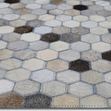 Alfombra Leather Patch Design 60X120 105 Grey