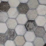 Alfombra Leather Patch Design 190X290 105 Grey