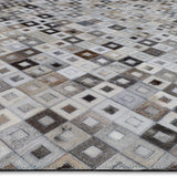 Alfombra Leather Patch Design 160X230 124 Gre Mix