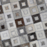 Alfombra Leather Patch Design 190X290 124 Gre Mix