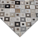 Alfombra Leather Patch Design 160X230 124 Gre Mix
