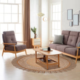 Alfombra Yute Braided BRC-198 B Beige Natural 150X150