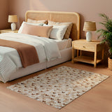 Alfombra Leather Patch Design  060X120 2334 Beige