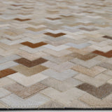 Alfombra Leather Patch Design  060X120 2334 Beige