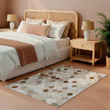 Alfombra Leather Patch Design  060X120 2334 Tan