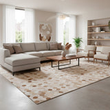 Alfombra Leather Patch Design  190X290 2334 Tan