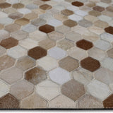 Alfombra Leather Patch Design  190X290 2334 Tan