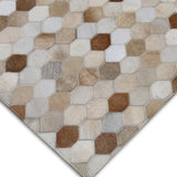 Alfombra Leather Patch Design  160X230 2334 Tan