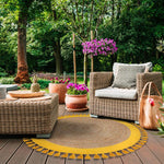 Alfombra Yute Red. Malibu 150X150 Amarillo DIB