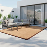 Alfombra Sisal Border 160X230 Tocbacco