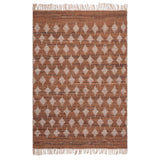 Alfombra Natural Leather Geo 60X90 Café 54908