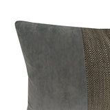 Cojin Patchwork  Rectangular Gris 30X50