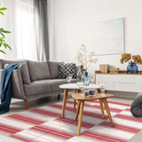 Alfombra Handwoven Rustic 160X230 Blanco/Rojo