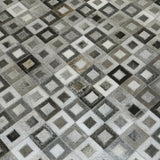 Alfombra Leather Patch Design 140X200 Gris 12400