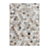 Alfombra Leather Patch Design 140X200 Blanco