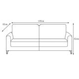 Sofá Zagreb 3 Cuerpos Gris Oscuro