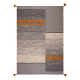 Alfombra Handwoven Wool Line 160X230 Gris/Amarillo