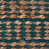 Alfombra Handwoven Jute Cotton Color 230X330 Natural/Turquesa