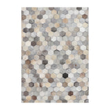 Alfombra Leather Patch Design 140X200 Blanco