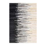 Alfombra Leather Patch Design 140X200 Negro/Gris/Beige