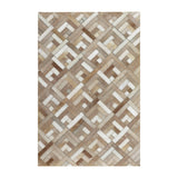 Alfombra Leather Patch Design 160X230 Beige