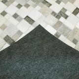 Alfombra Leather Patch Design 190X290 Gris 557790